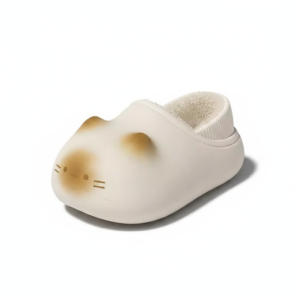 발바닥연구소 꾹꾹슬리퍼 - 탄 고양이