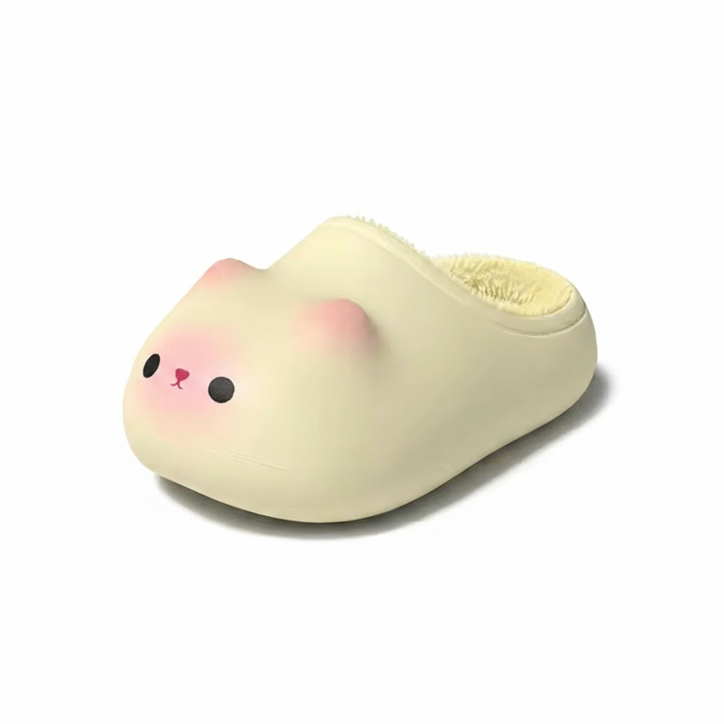 발바닥연구소 꾹꾹슬리퍼 - 탄 고양이