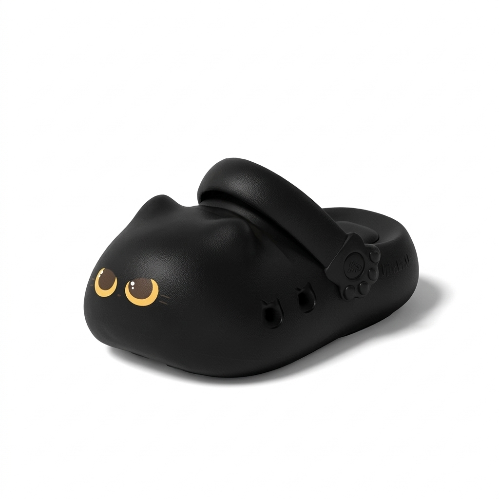 발바닥연구소 꾹꾹슬리퍼 - 탄 고양이