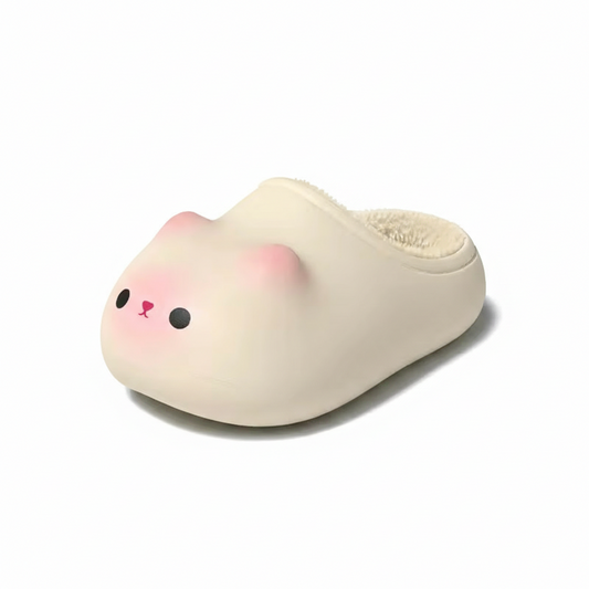 발바닥연구소 꾹꾹슬리퍼 - 딸기잼 고양이