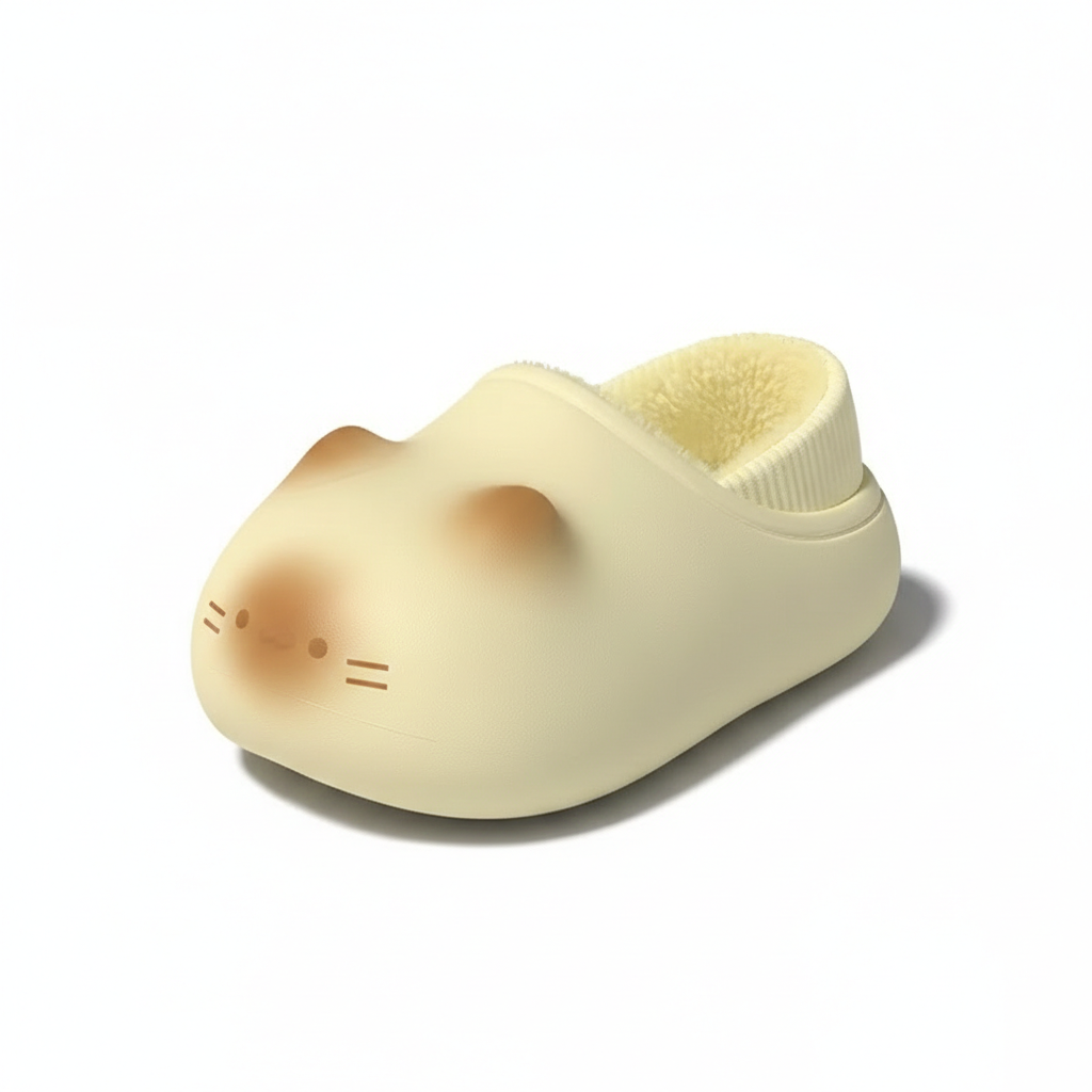 발바닥연구소 꾹꾹슬리퍼 - 탄 고양이